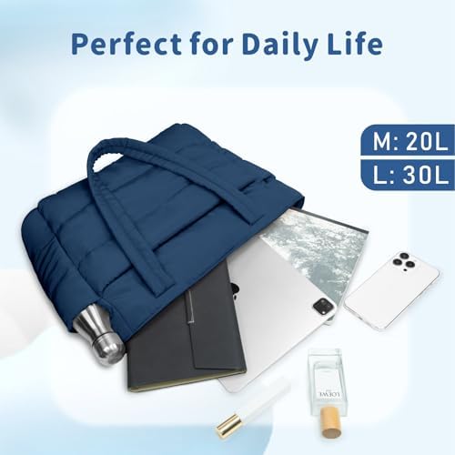 TOPDesign Lightweight Puffy Handbag for Women Travel TOPDesign Quilted Shoulder Bag for Women Work TOPDesign Puffer Tote