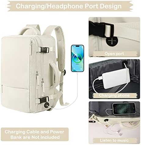 Hanples TSA Flight Approved Large Travel Backpack for Women and Men | Hanples Waterproof Anti-Theft Large Carry On Back