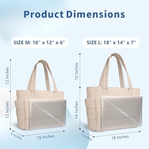 TOPDesign Lightweight Puffy Handbag for Women Travel TOPDesign Quilted Shoulder Bag for Women Work TOPDesign Puffer Tote