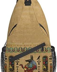 ASYG Egyptian Sling Bag Casual Backpack Crossbody Daypack Casual Use Men Women Multifunctional Style