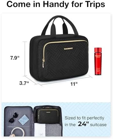 Toiletry Bag Smart Hanging Travel Makeup Organizer TSA Approved Transparent | Travel Makeup Organizer with Hanging Feat