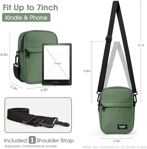 KALIDI Multi Position Crossbody Sling Bag for Women Men with Adjustable Strap