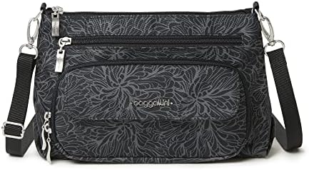 Baggallini Original RFID Protected Lightweight Nylon Zippered Travel Purse for Women ClimatePartner Certified