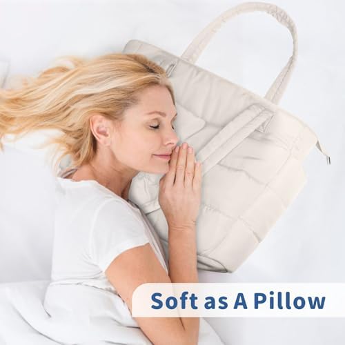 TOPDesign Lightweight Puffy Handbag for Women Travel TOPDesign Quilted Shoulder Bag for Women Work TOPDesign Puffer Tote