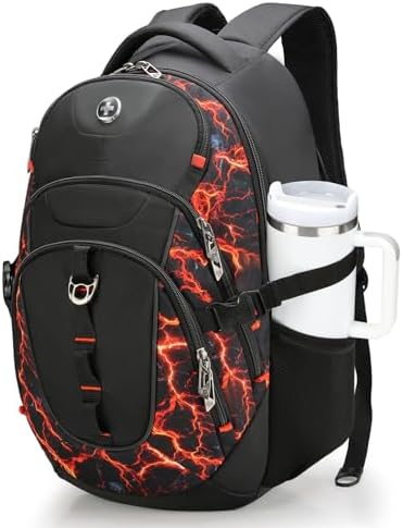 Swissdigital Design Laptop Backpack with USB Charging Port | Men's 15.6 Inches Fit 31L Travel Backpack | Blue/Black | SD