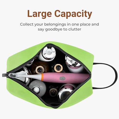 Elviros Lightweight Travel Toiletry Bag for Women and Men Travel Essentials Gifts for Men(Navy Blue) Global Recycled Sta