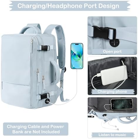 Hanples TSA Flight Approved Large Travel Backpack for Women and Men | Hanples Waterproof Anti-Theft Large Carry On Back