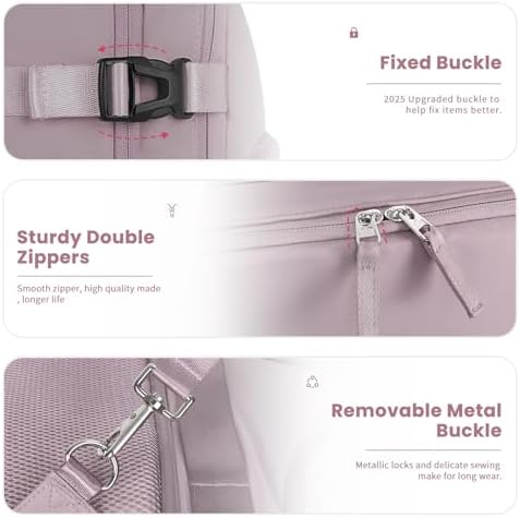 Women's Flight Approved Travel Backpack with USB Charging, Lightweight & Waterproof, Ideal for College, Work and Travel