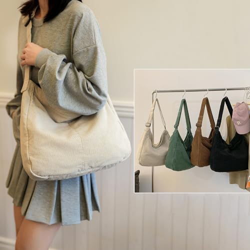 Dainaotm Canvas Tote Bag Casual Hobo Crossbody Shoulder Bag for Women Large Purse Messenger Bag Travel Work Dainaotm Can