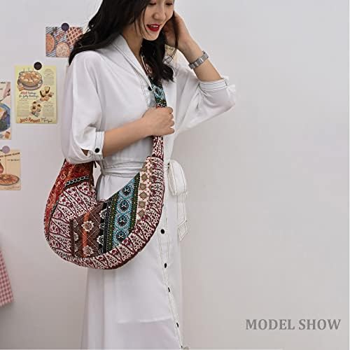 KARRESLY Women's Ethnic Style Sling Crossbody Bag with Adjustable Strap