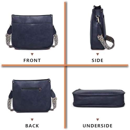 AUYOCO Vegan Leather Crossbody Bags for Women Handbag with Guitar Strap Zipped Pockets AUYOCO Vegan Leather Crossbody