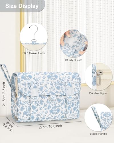 Relavel Travel Toiletry Bag for Men, Large Capacity Travel Kit, Hanging Toiletry Bag for Women