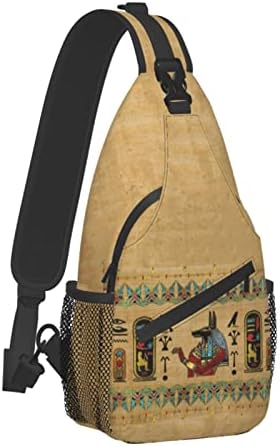 ASYG Egyptian Sling Bag Casual Backpack Crossbody Daypack Casual Use Men Women Multifunctional Style