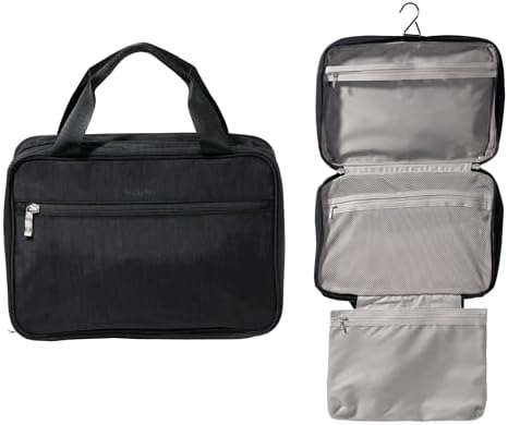 Baggallini Unisex Large Hanging Travel Toiletry Kit - Lightweight 8x11 Inch Makeup Bag for Everyone Travel