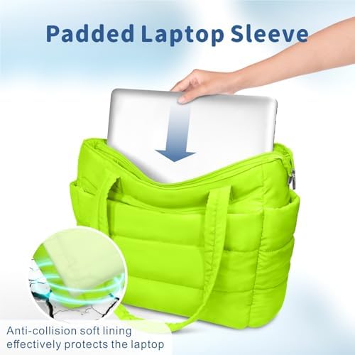 TOPDesign Lightweight Puffy Handbag for Women Travel TOPDesign Quilted Shoulder Bag for Women Work TOPDesign Puffer Tote