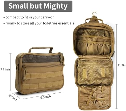 Tactical Toiletry Bag + Travel Kit + Hanging Shower Bag