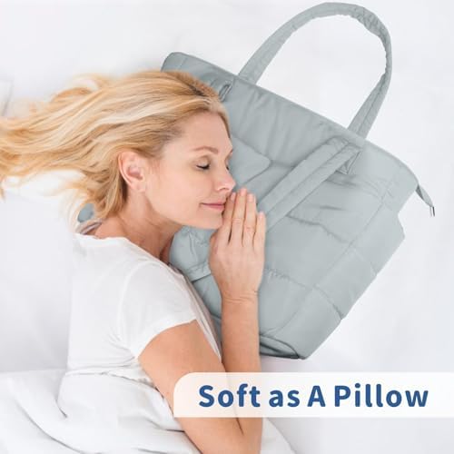 TOPDesign Lightweight Puffy Handbag for Women Travel TOPDesign Quilted Shoulder Bag for Women Work TOPDesign Puffer Tote