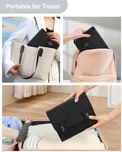 Relavel Travel Toiletry Bag for Men, Large Capacity Travel Kit, Hanging Toiletry Bag for Women