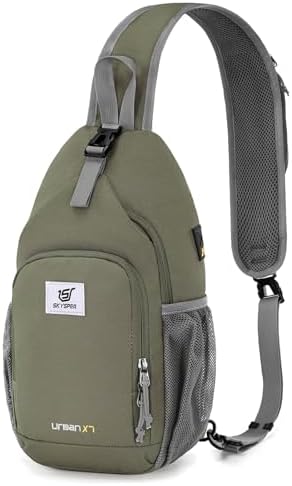 SKYSPER Anti-RFID Crossbody Sling Backpack for Women Men(Army Green) SKYSPER Travel Hiking Crossbody Bag for Women Men