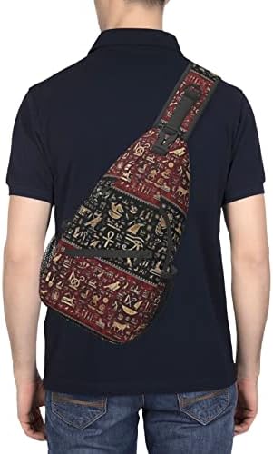 ASYG Egyptian Sling Bag Casual Backpack Crossbody Daypack Casual Use Men Women Multifunctional Style