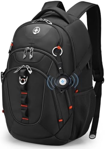 Swissdigital Design Laptop Backpack with USB Charging Port | Men's 15.6 Inches Fit 31L Travel Backpack | Blue/Black | SD