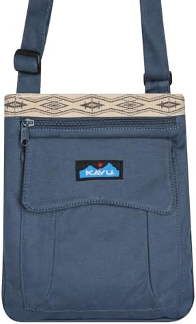 KAVU Keeper Semi Padded Sling Canvas Crossbody Bag + Comfortable Padded Shoulder Strap + Casual Styling + Durable Canvas
