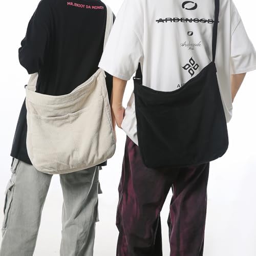 Dainaotm Canvas Tote Bag Casual Hobo Crossbody Shoulder Bag for Women Large Purse Messenger Bag Travel Work Dainaotm Can