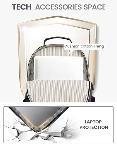 Laptop Backpack Purse for Women Work Travel Black OEKO-TEX STANDARD 100 Laptop Backpack Purse for Women College Black Qu