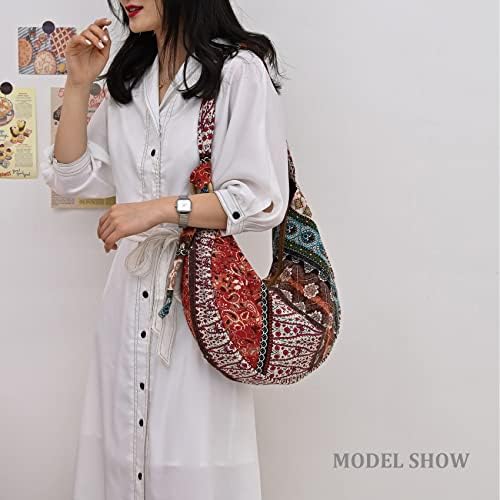 KARRESLY Women's Ethnic Style Sling Crossbody Bag with Adjustable Strap
