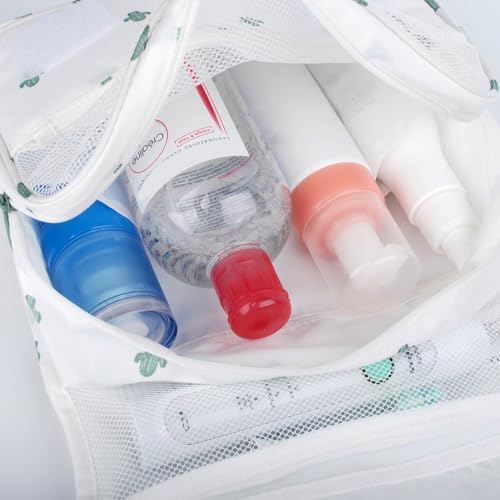 Narwey Beige Small Hanging Travel Toiletry Bag for Women Travel Bag Specifications: Makeup Bag Organizer, Cosmetics Bag - Image 58