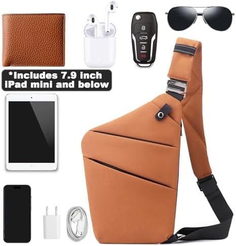 BIRDDIE Anti-Theft Travel Bag - Large Capacity Chest Sling Bag for Travel and Sports | BIRDDIE Anti-Theft Travel Bag -