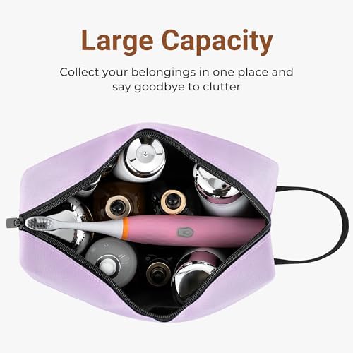 Elviros Lightweight Travel Toiletry Bag for Women and Men Travel Essentials Gifts for Men(Navy Blue) Global Recycled Sta