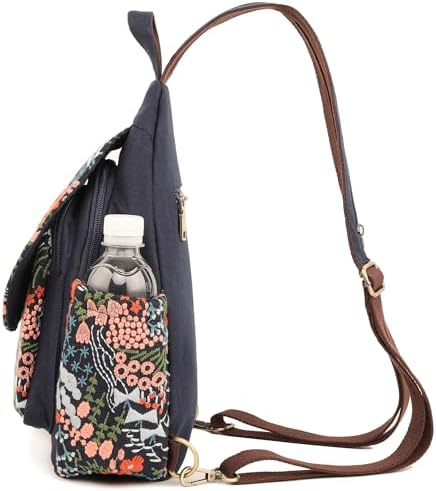 SILKAREA Embroidered Boho Small Sling Bag for Women Travel (Blue) SILKAREA Embroidered Boho Small Sling Bag for Women Ch