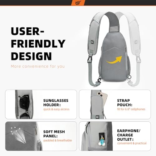 SKYSPER Anti-RFID Crossbody Sling Backpack for Women Men(Army Green) SKYSPER Travel Hiking Crossbody Bag for Women Men