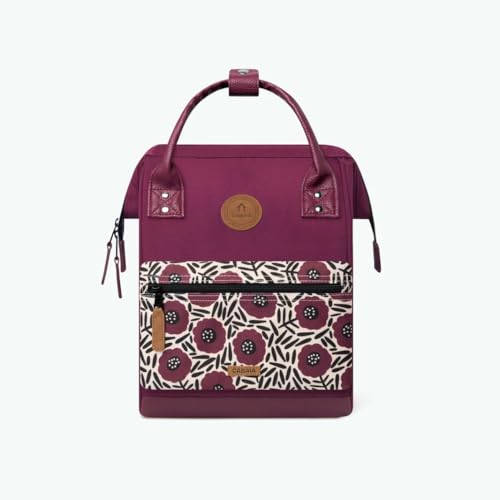 Cabaïa - Sac à Dos Adventurer Déperlant pour Homme et Femme - Rouge/Mauve - Compartiment Ordinateur Portable - 2 Poches