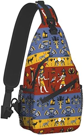 ASYG Egyptian Sling Bag Casual Backpack Crossbody Daypack Casual Use Men Women Multifunctional Style