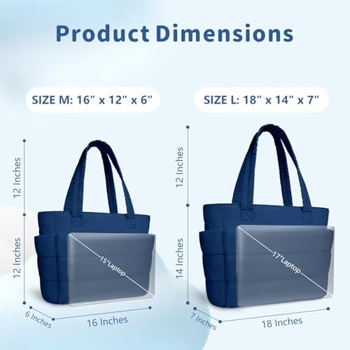 TOPDesign Lightweight Puffy Handbag for Women Travel TOPDesign Quilted Shoulder Bag for Women Work TOPDesign Puffer Tote