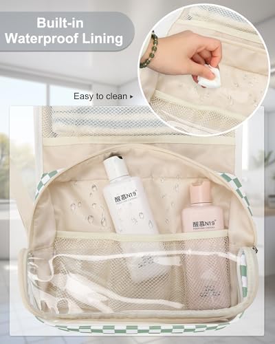 Relavel Travel Toiletry Bag for Men, Large Capacity Travel Kit, Hanging Toiletry Bag for Women