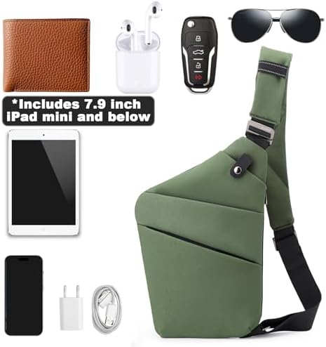 BIRDDIE Anti-Theft Travel Bag - Large Capacity Chest Sling Bag for Travel and Sports | BIRDDIE Anti-Theft Travel Bag -