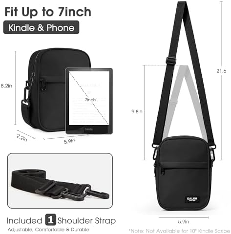 KALIDI Multi Position Crossbody Sling Bag for Women Men with Adjustable Strap