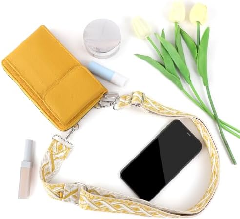 Women's Small PU Leather Crossbody Bag for Phone, 7 Inches | DBPBToU Women's PU Leather Crossbody Phone Purse, 7 Inches