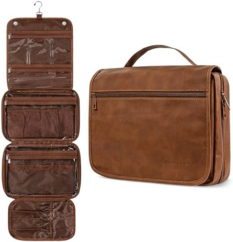 PAVILIA Water Resistant Makeup Bag Toiletries Women Men Travel Bag PAVILIA Foldable Cosmetic Organizer Travel Bag Large