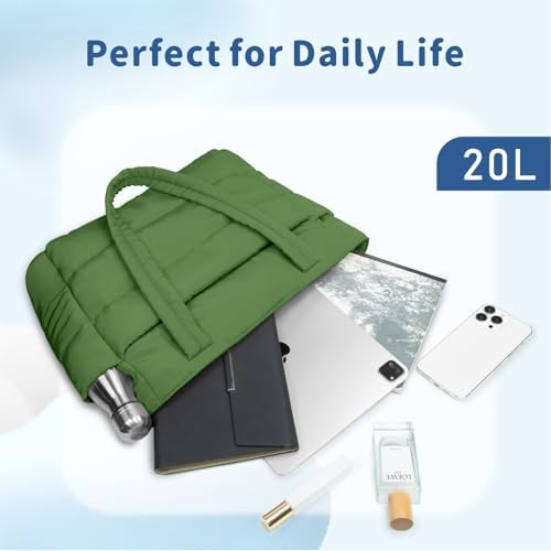 TOPDesign Lightweight Puffy Handbag for Women Travel TOPDesign Quilted Shoulder Bag for Women Work TOPDesign Puffer Tote