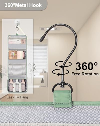 Relavel Travel Toiletry Bag for Men, Large Capacity Travel Kit, Hanging Toiletry Bag for Women