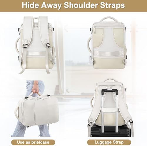 Women's Flight Approved Travel Backpack with USB Charging, Lightweight & Waterproof, Ideal for College, Work and Travel