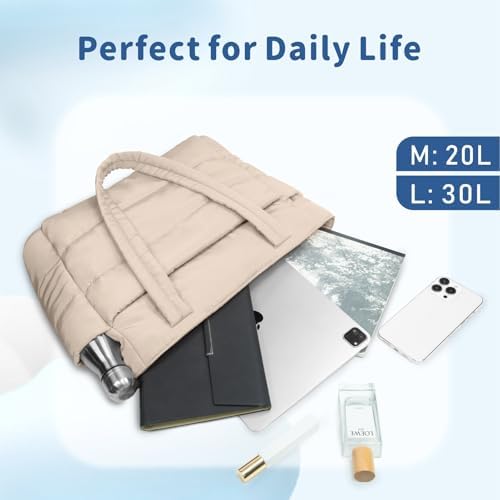 TOPDesign Lightweight Puffy Handbag for Women Travel TOPDesign Quilted Shoulder Bag for Women Work TOPDesign Puffer Tote
