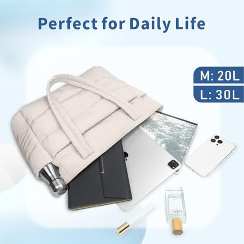 TOPDesign Lightweight Puffy Handbag for Women Travel TOPDesign Quilted Shoulder Bag for Women Work TOPDesign Puffer Tote