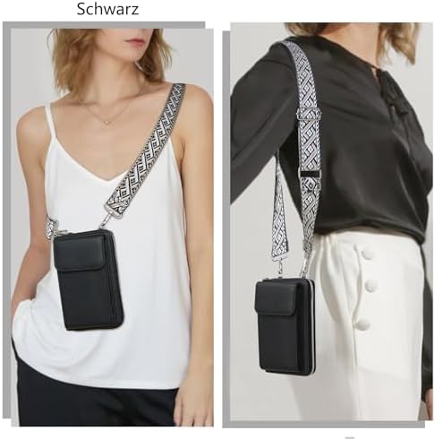 Women's Small PU Leather Crossbody Bag for Phone, 7 Inches | DBPBToU Women's PU Leather Crossbody Phone Purse, 7 Inches