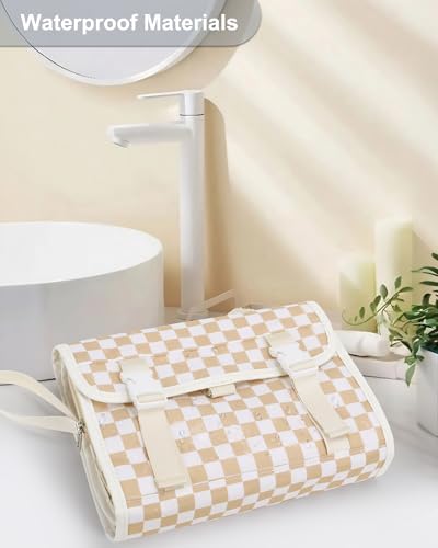 Relavel Travel Toiletry Bag for Men, Large Capacity Travel Kit, Hanging Toiletry Bag for Women