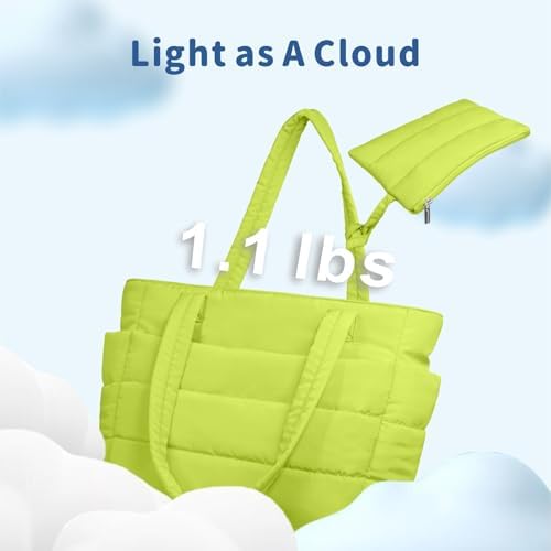 TOPDesign Lightweight Puffy Handbag for Women Travel TOPDesign Quilted Shoulder Bag for Women Work TOPDesign Puffer Tote